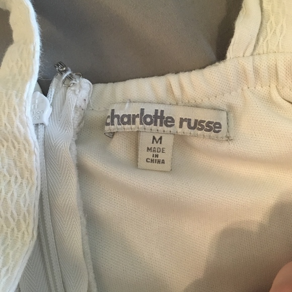 White Button Up Skater Dress - Picture 2 of 2